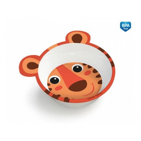 4/520 orange Bol en melamine a oreilles 490ml 4M+ BPA 0% hello little